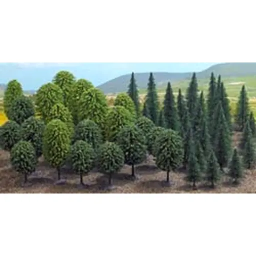 [BU6491] Forêt mélangée avec 50 arbres, 5-11 cm