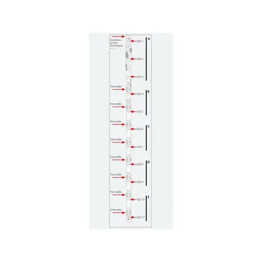 [ES50708] Kit éclairage intérieur banc ton chaud + feux de fin de convoi rouge + décodeur