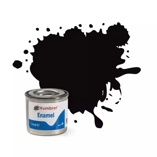 [HUAA6392] Met Black (noir métallisé) - peinture enamel 14ml - Humbrol AA6392