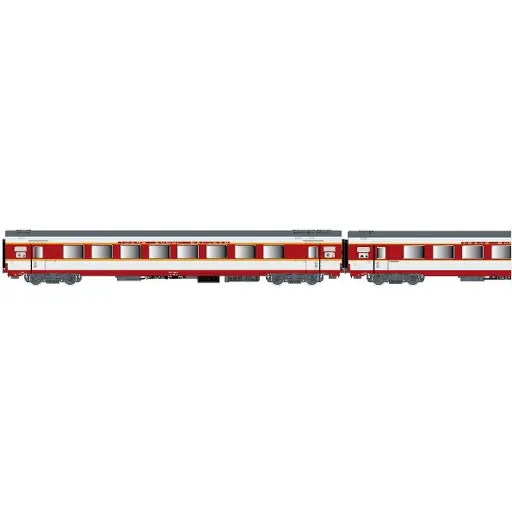 [LS40083DC] Set de 3 voitures voyageurs grand confort "Capitole" + A8tu + A8u + Vru - LS Models 40083DC - HO 1/87 - SNCF - Ep IV - 2R
