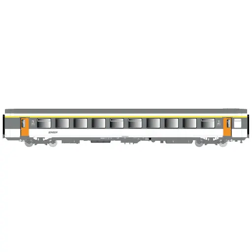 [LSE101] Voiture voyageurs Vtu A10tu, Corail, logo Nouille - LS Models E101 - HO 1/87 - SNCF - Ep IV - 2R