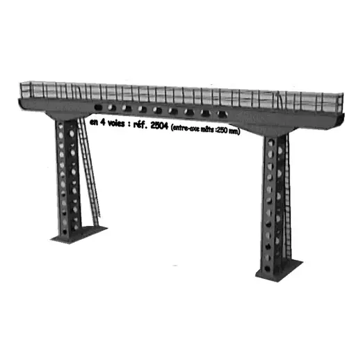 [JV2504] Portique 4 voies sans nacelle - JV & Disque Rouge 2504 - HO 1/87