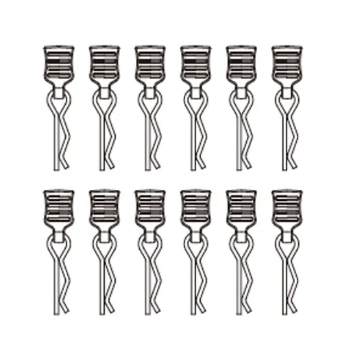 [MJXM001] Clips de carrosserie (x12) - MJX M001 - 1/14 et 1/16