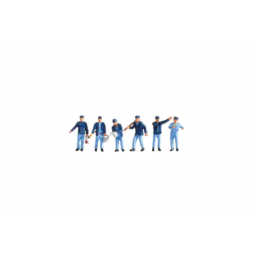 [NO36282] Lot de 6 figurines "employés ferroviaire de l'époque III" - Noch 36282 - N 1/160