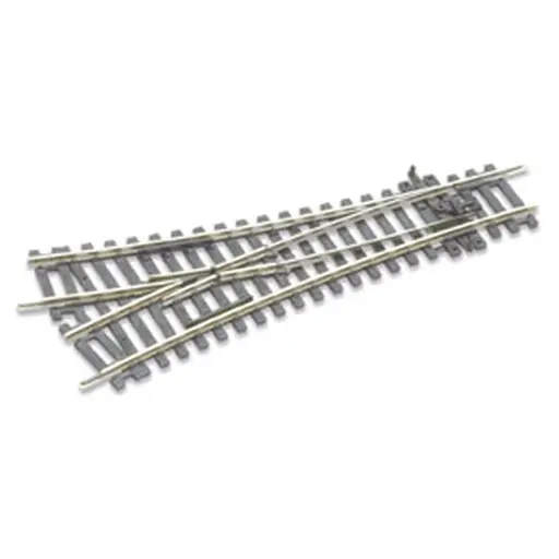 [PEST247] Aiguillage symétrique 168 mm 22,5° Peco ST247 Rayon 859,6 mm - HO : 1/87 - Code 100