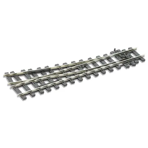 [PESLE595] Moyen rayon droit , rayon 610mm , code 100 , 12° , longueur 185 mm , electrfrog , avec coeur polarisé