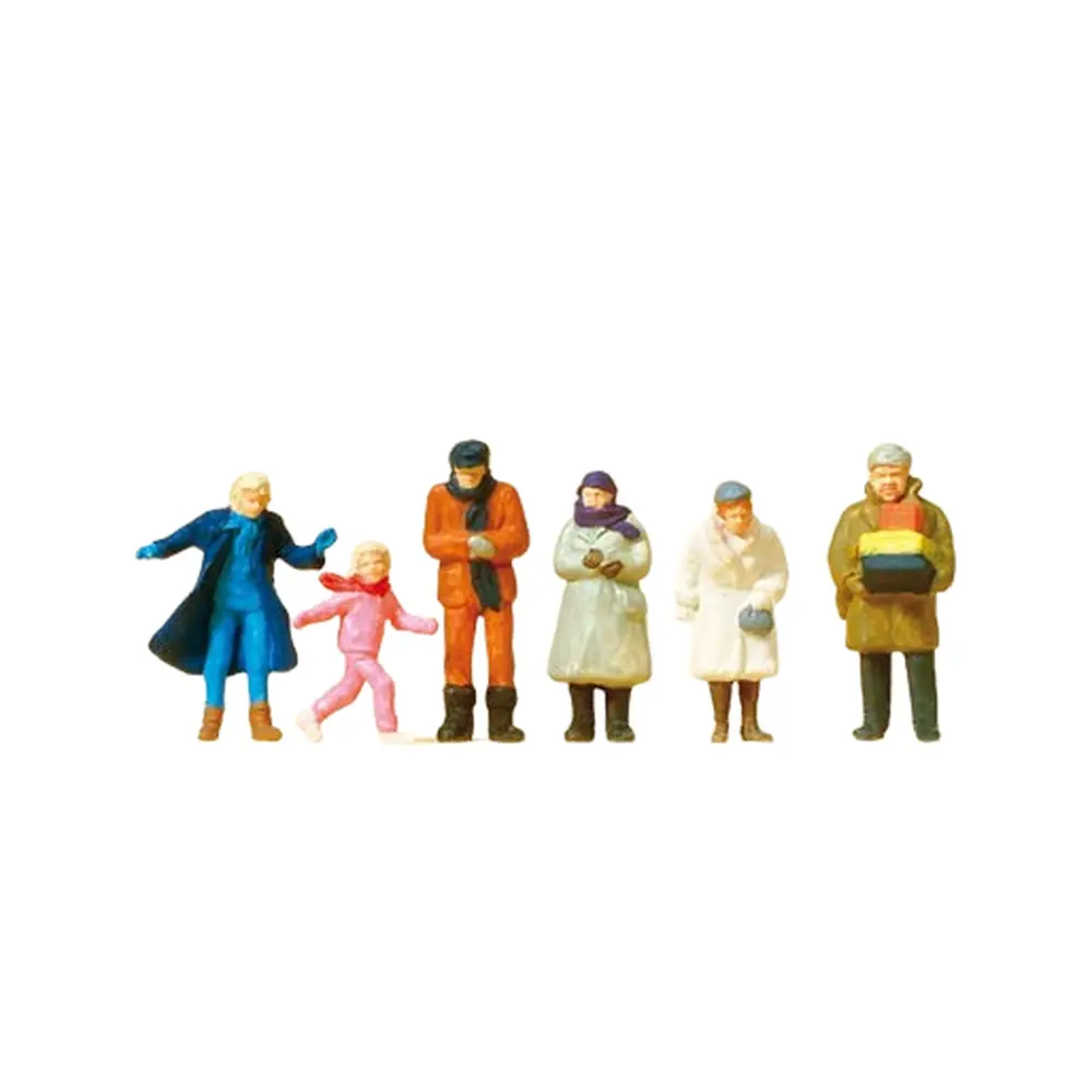 [PR14037] Passants en Vêtements d'Hiver - Preiser 14037 - HO : 1/87
