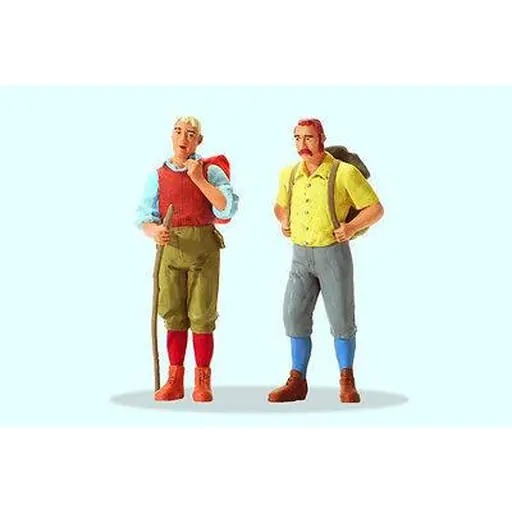 [PR44903] Lot de 2 Randonneurs debout - Preiser 44903 - G: 1/22.5