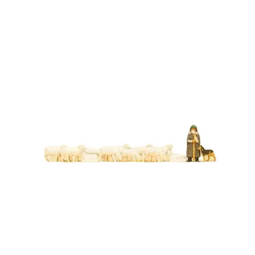 [PR79160] Pack de Moutons avec Berger + Chien - Preiser 79160 - N: 1/160