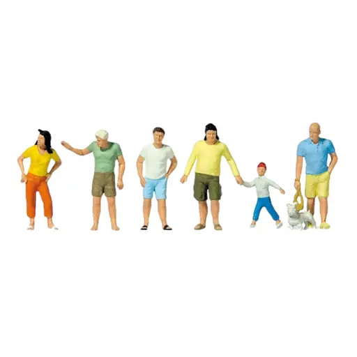 [PR10672] Passants en tenue d'été - Figurine - PREISER 10672 - Échelle HO 1/87