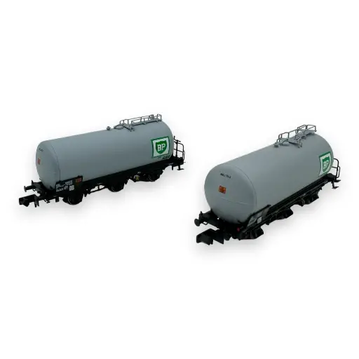 [HN6608] Set 2 Wagons citernes "BP" 3 essieux - Arnold HN6608 - N 1/160 - SNCF - Ep IV - 2R