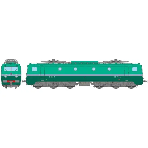 [REJM005] Locomotive électrique CC 7146, dépôt Villeneuve, Sud-Est, plaque Mistral - Ree Modèles JM005 - HO 1/87 - SNCF - Ep III - Analogique - 2R