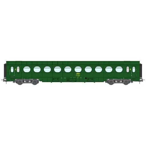 [REVB502] Voiture voyageurs Allégée ÉTAT "Saucisson", B10, vert 301 - Ree Modèles VB502 - SNCF - HO 1/87 - EP. IV - 2R