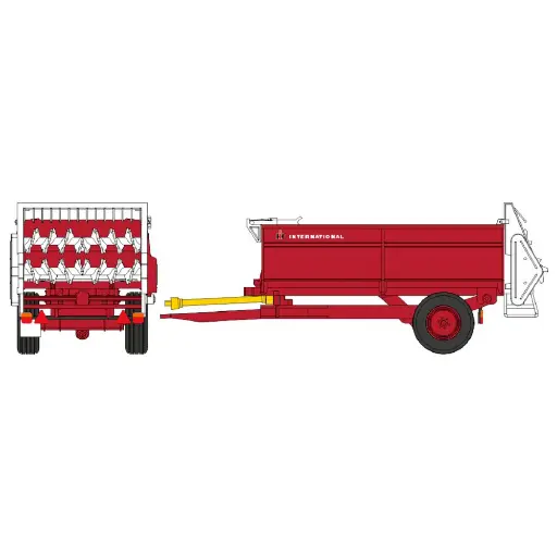 [RECB188] Remorque INTERNATIONAL HI 355T (5,5 t) – Epandeur à fumier - Ree Modèles CB188 - HO 1/87