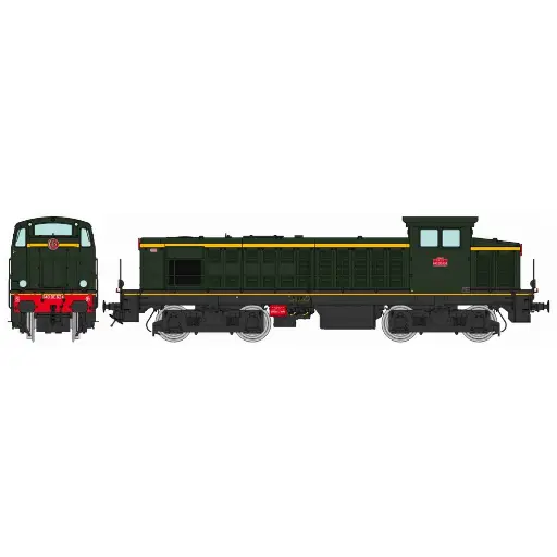 [REJM018SAC] Locomotive diesel 040 DE 624 livrée d'origine, plaques en relief, (Clermont – Laroche) Sud-Est - Ree Modèles JM018SAC - HO 1/87 - SNCF - Ep III - Digital sound - 3R