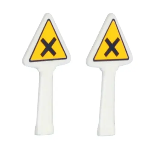 [SA8313] Lot de  2 panneaux Michelin de danger et de prudence, 1935 : croisement - SAI 8313 - HO 1/87