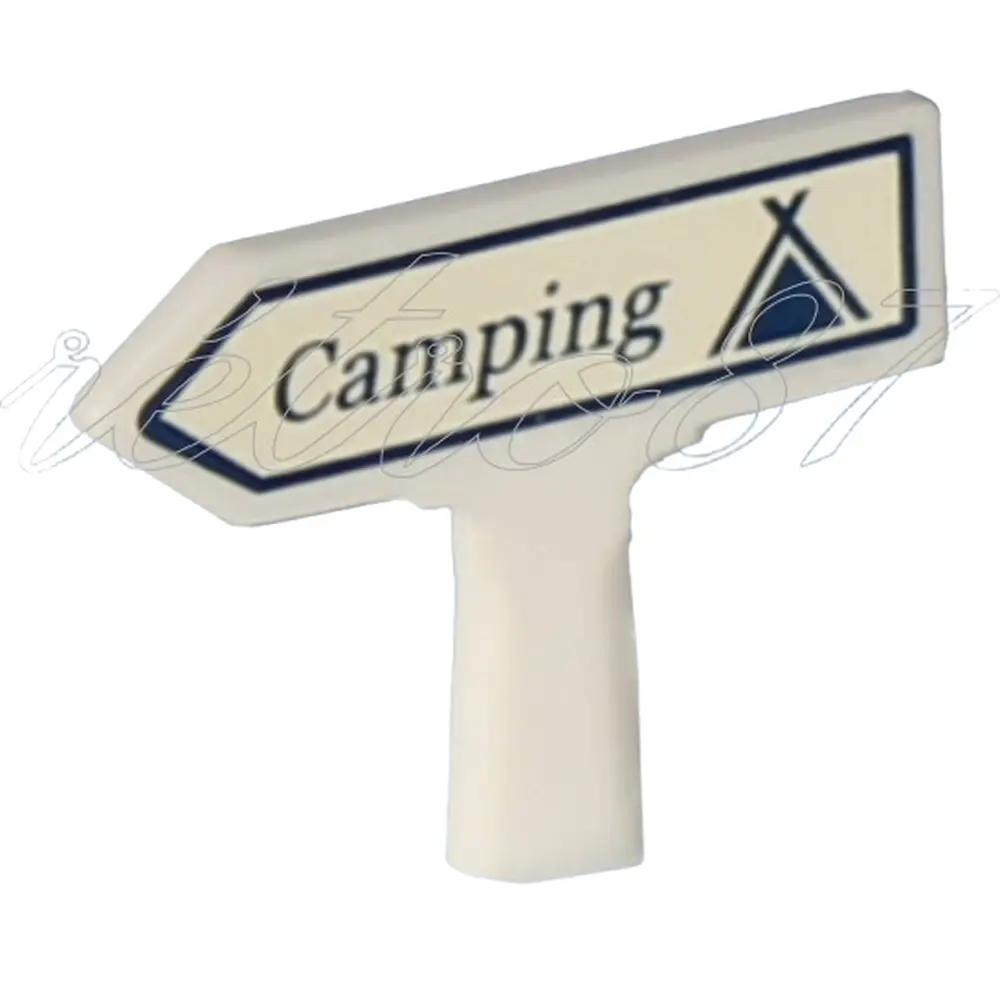 [SA8416] Panneau Michelin d'indication de lieu, vers la gauche : Camping - Sai 8416 - HO 1/87