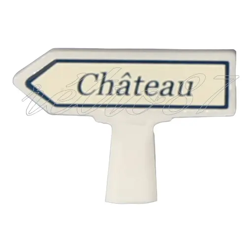 [SA8436] Panneau d'indication de lieu Michelin - SAI 8316 - HO 1/87 - Vers la gauche : Château