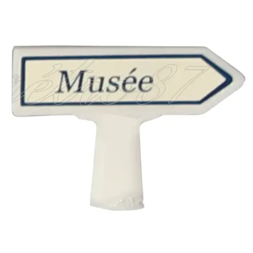 [SA8439] Panneau Michelin d'indication de lieu, vers la droite : Musée - SAI 8439 - HO 1/87