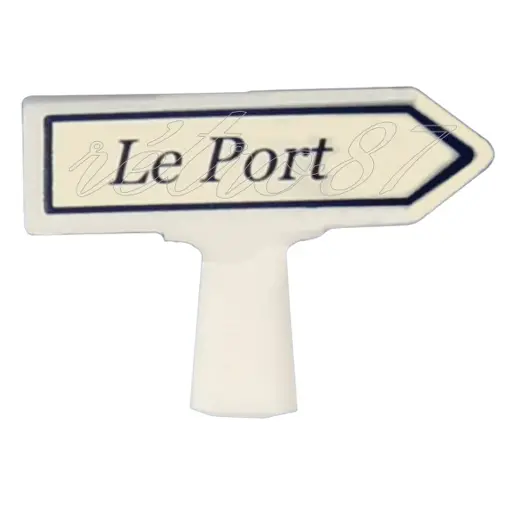 [SA8459] Panneau Michelin d'indication de lieu, vers la droite : Le Port - Sai 8459 - HO 1/87