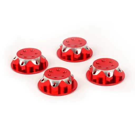 [T422624R] Ecrous borgne alu 17mm rouge (4p) - T2M T422624R - 1/8