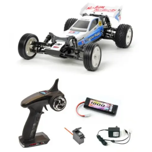 [TA58587L] Neo Fighter Buggy DT03 100% RTR + Pack Radio Racer 3S + Accu NiMH 1800mAh + Chargeur + Servo - Tamiya 58587L - 1/10 - 2WD