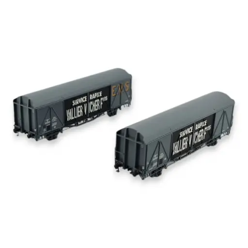 [TRAINS16047] Set 2 wagons couvert EVS IK - Trains160 16047 - N 1/160 - SNCF - Ep III