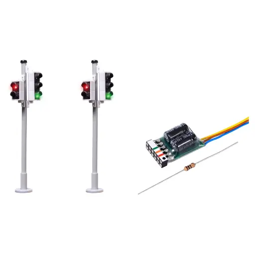 [VI5095] Lot de 2 Feux de signalisation piétons Viessmann 5095 - HO 1/87 - EP III / IV
