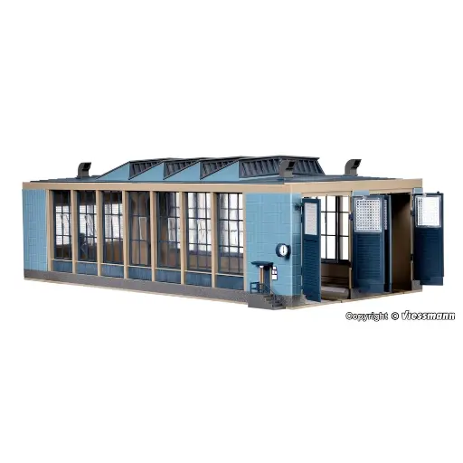 [VO45765] Hangar à Locomotives Electriques 2 Voies - Vollmer 45765 - HO : 1/87